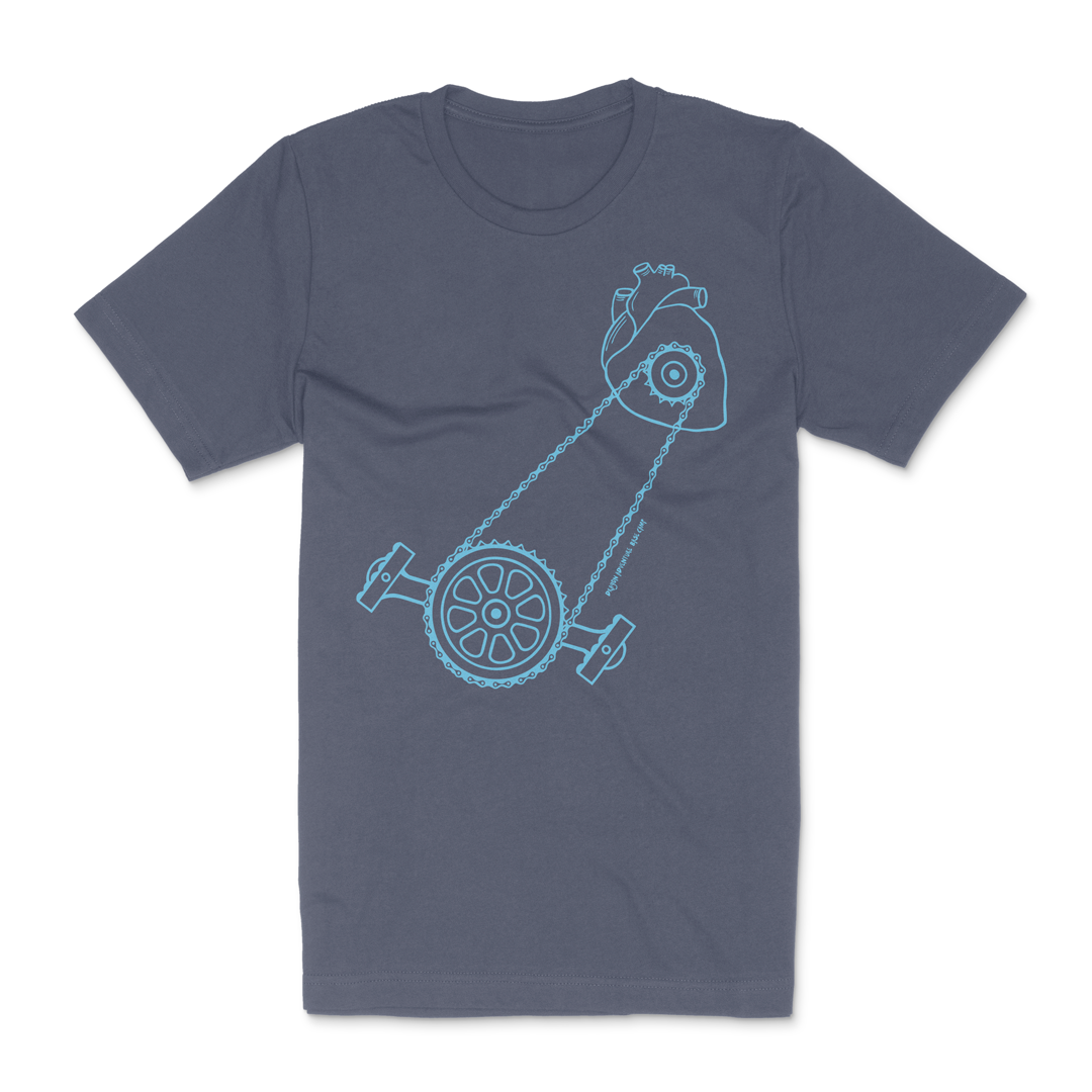 Crank It Up T-shirt-Heather Navy
