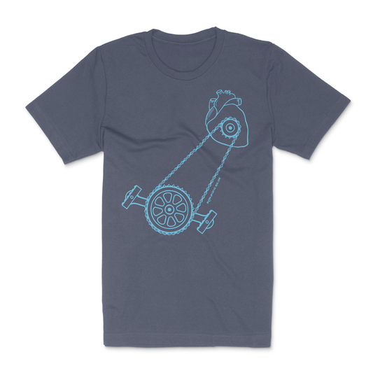 Crank It Up T-shirt-Heather Navy