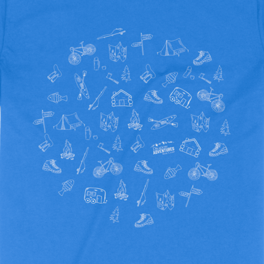 Adventure Life T-shirt-Heather Royal Blue