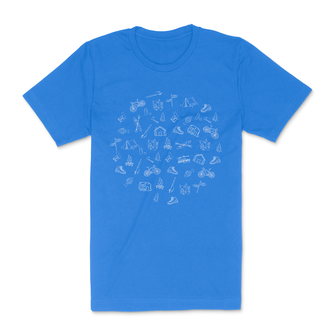 Adventure Life T-shirt-Heather Royal Blue
