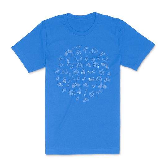 Adventure Life T-shirt-Heather Royal Blue